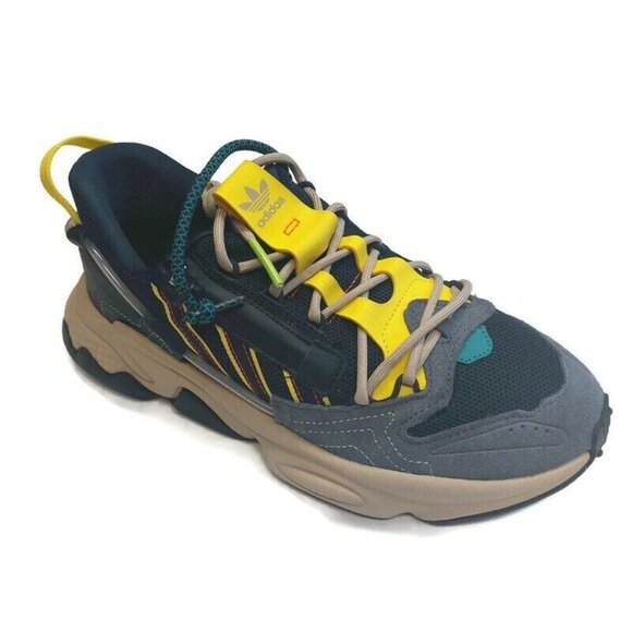 Adidas Ozweego Zip Marathon Running Shoes Sneakers H67663 Legend Ink Yellow Sz 5 - Picture 1 of 8